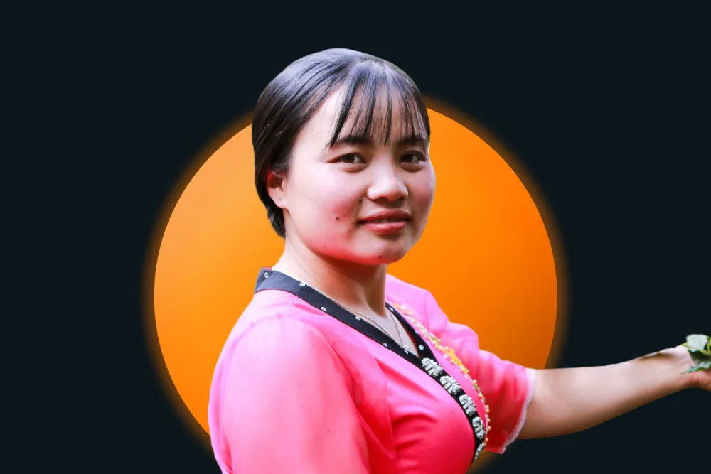 A portrait of a Vietnamese woman.